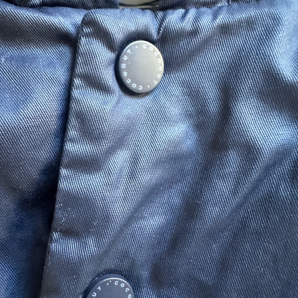 Coconut Navy Hooded Puffer Coat - Picture 2 of 4